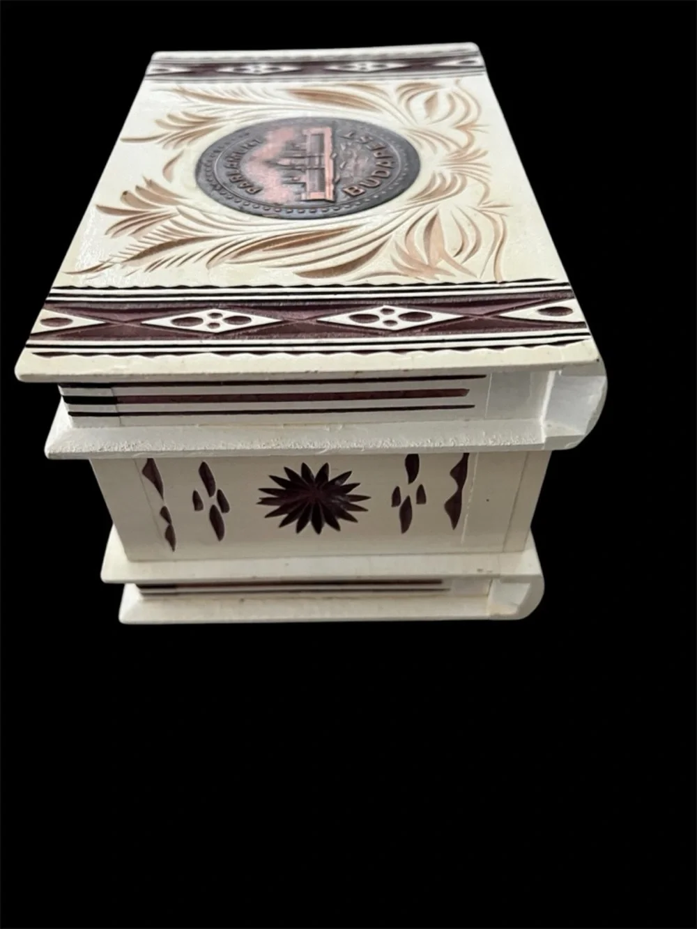 Budapest Parlament Carved Wooden Puzzle Keepsake Box